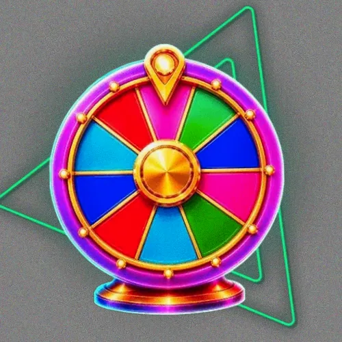 Colourful prize wheel