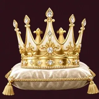 Gold crown on cushion — Spinobon