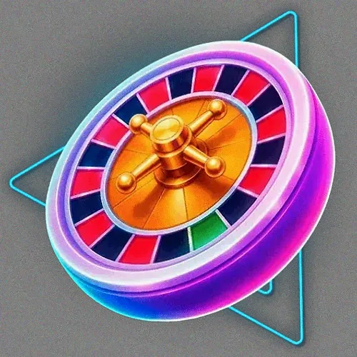 Neon roulette wheel