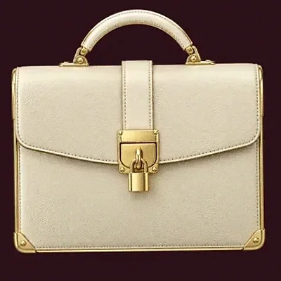Locked leather briefcase — Spinobon