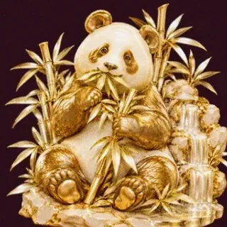 Panda eating bamboo — Spinobon