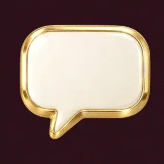 Gold speech bubble — Spinobon